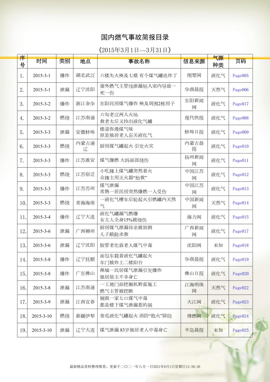 XXXX年3月份国内燃气事故简报(共68页doc)_第3页