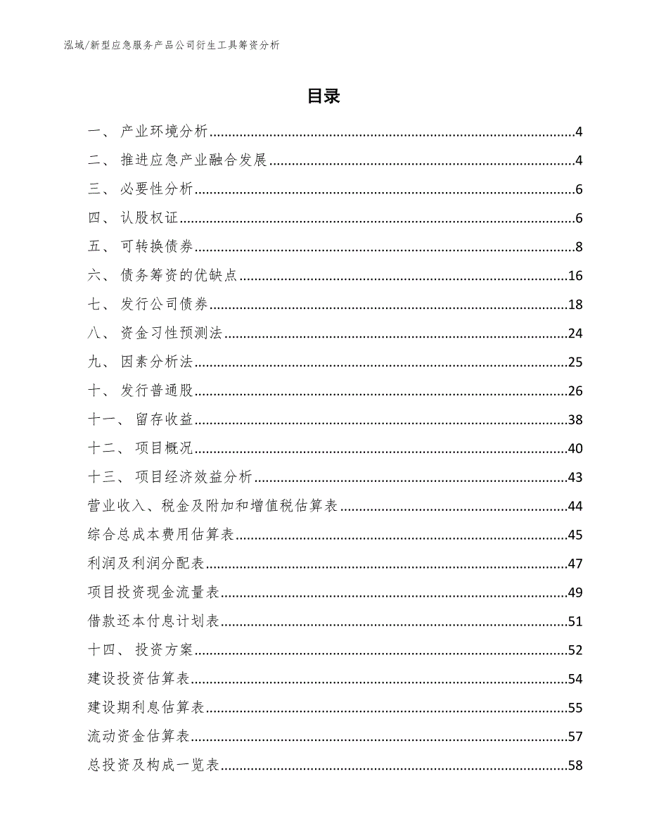 新型应急服务产品公司衍生工具筹资分析【参考】_第2页