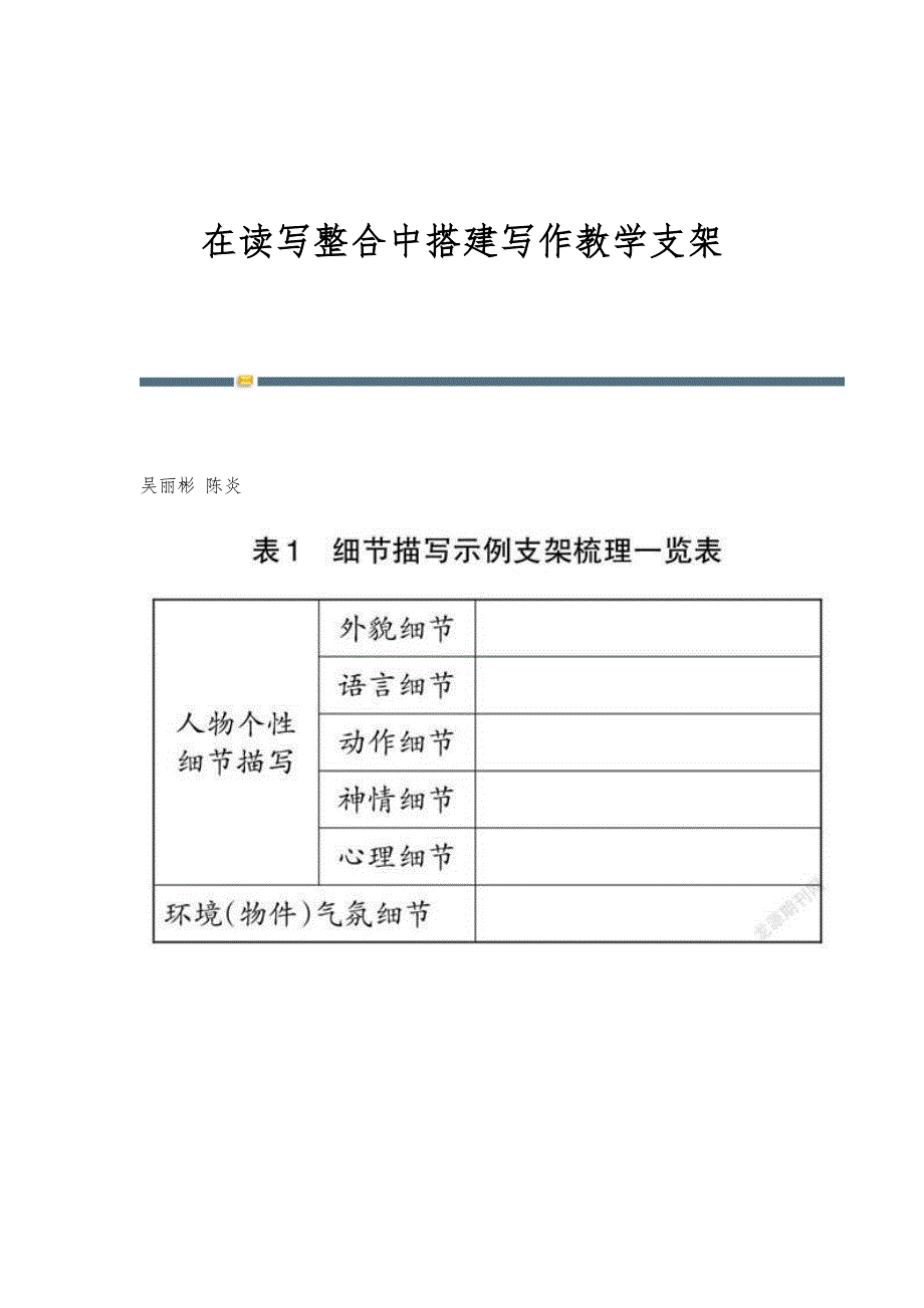 在读写整合中搭建写作教学支架_第1页