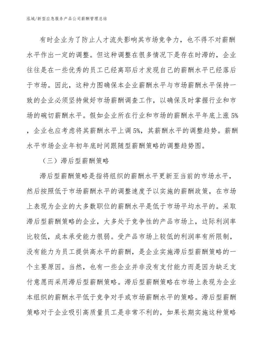 新型应急服务产品公司薪酬管理总结_第5页