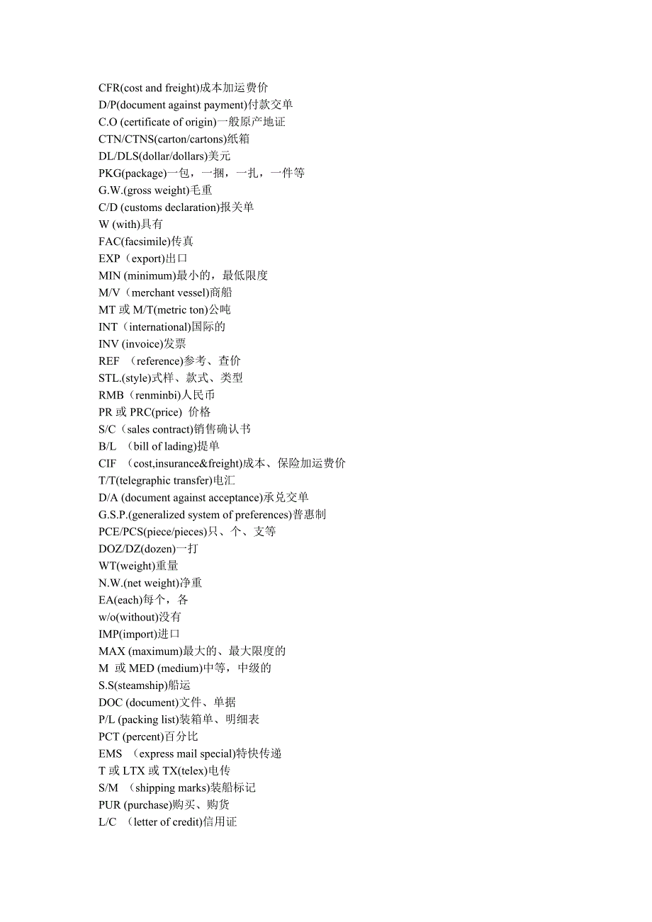 国际贸易常用英语缩写_第1页