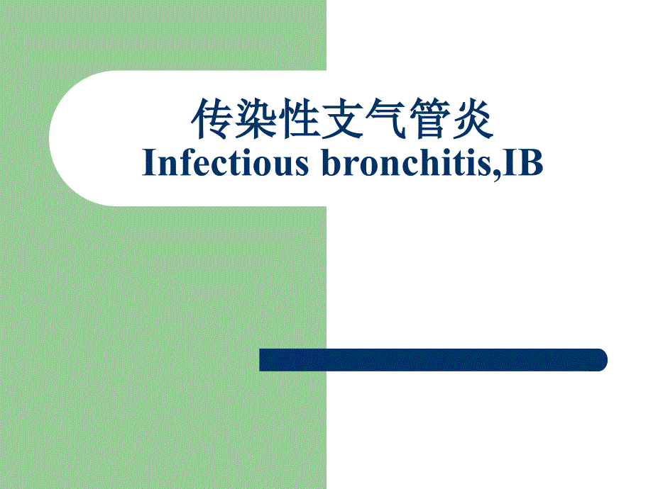 传染性支气管炎Infectiou_第1页
