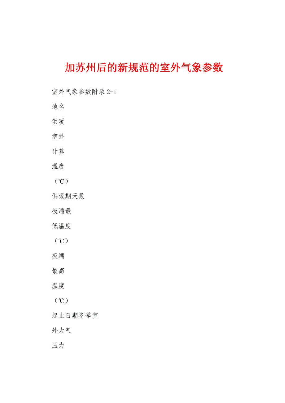 加苏州后的新规范的室外气象参数_第1页