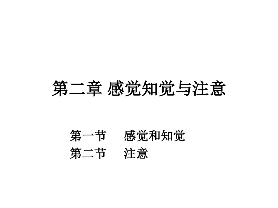 教育心理学-第2章-感觉知觉与注意(原创)分析课件_第1页