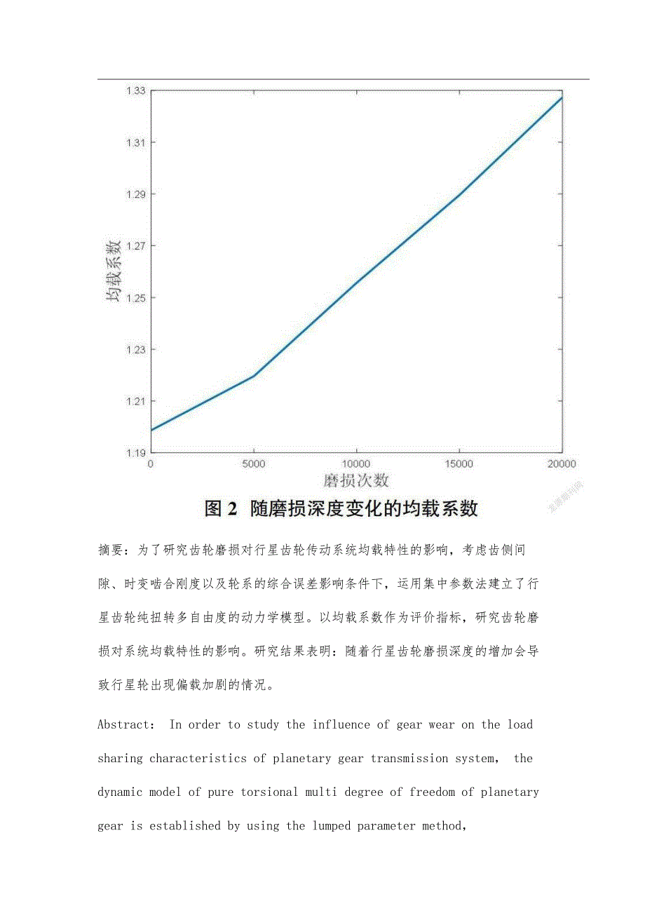 齿轮磨损对行星齿轮均载特性影响的分析_第4页