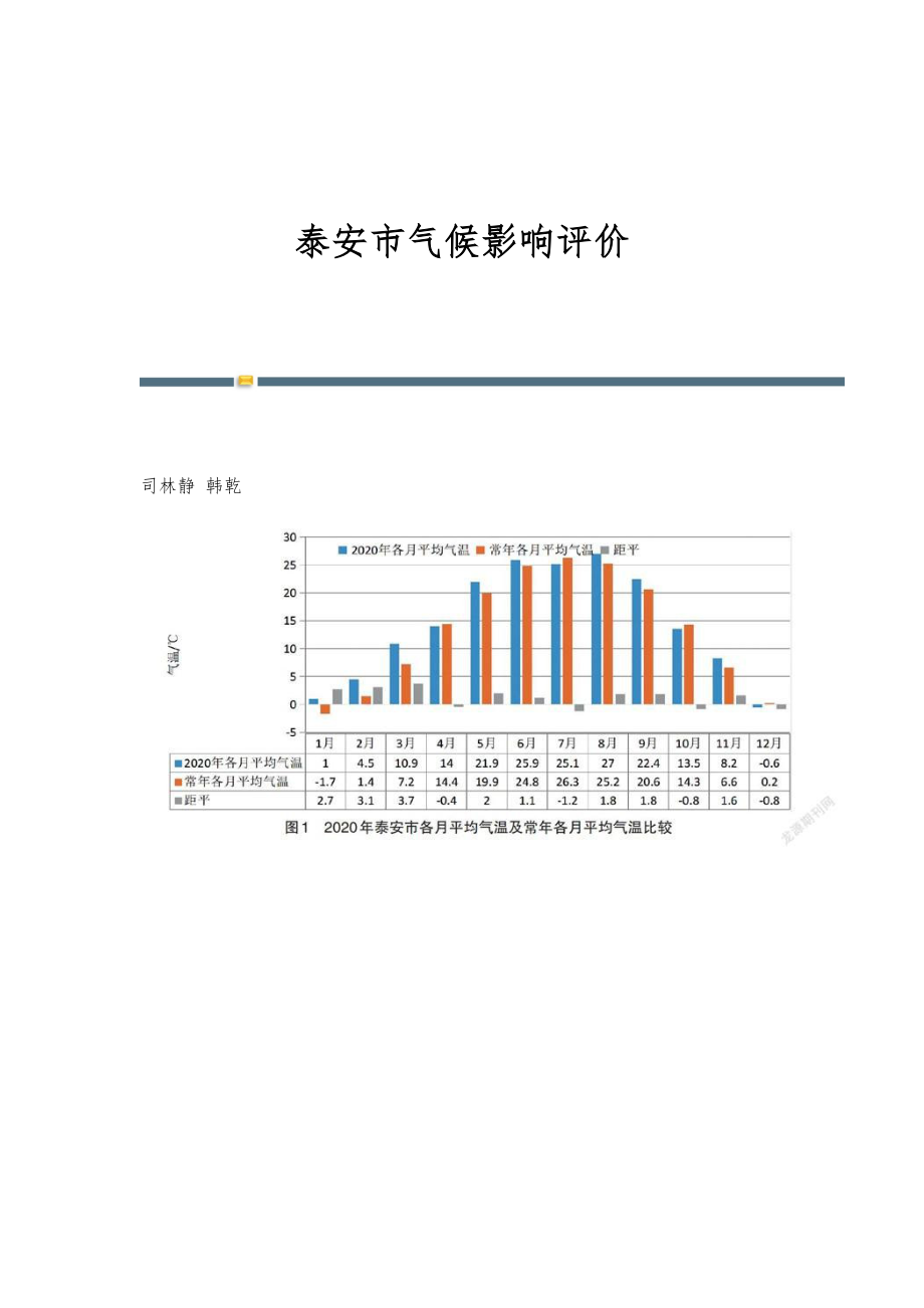 泰安市气候影响评价_第1页