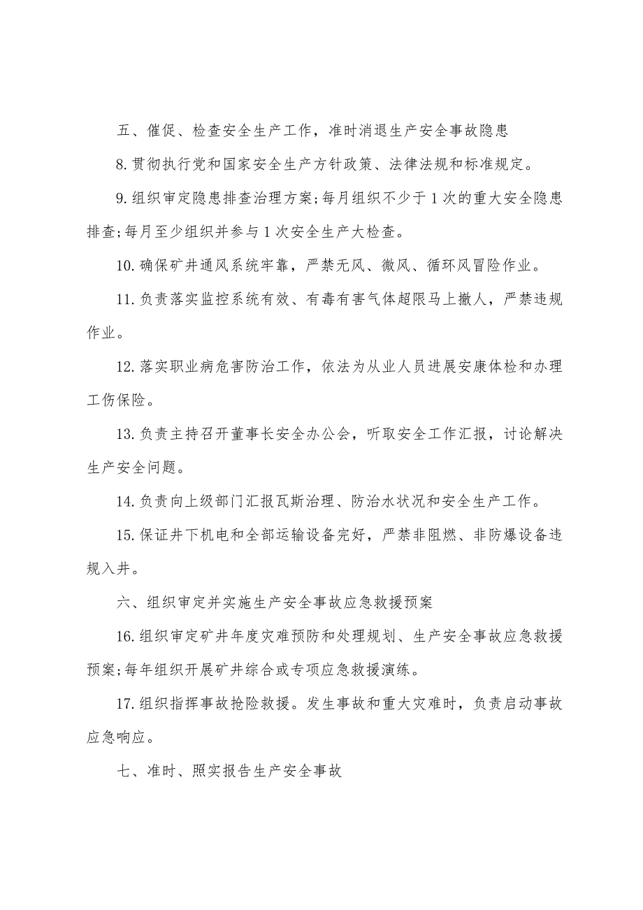 董事长安全生产责任制（新安全生产法）_第2页