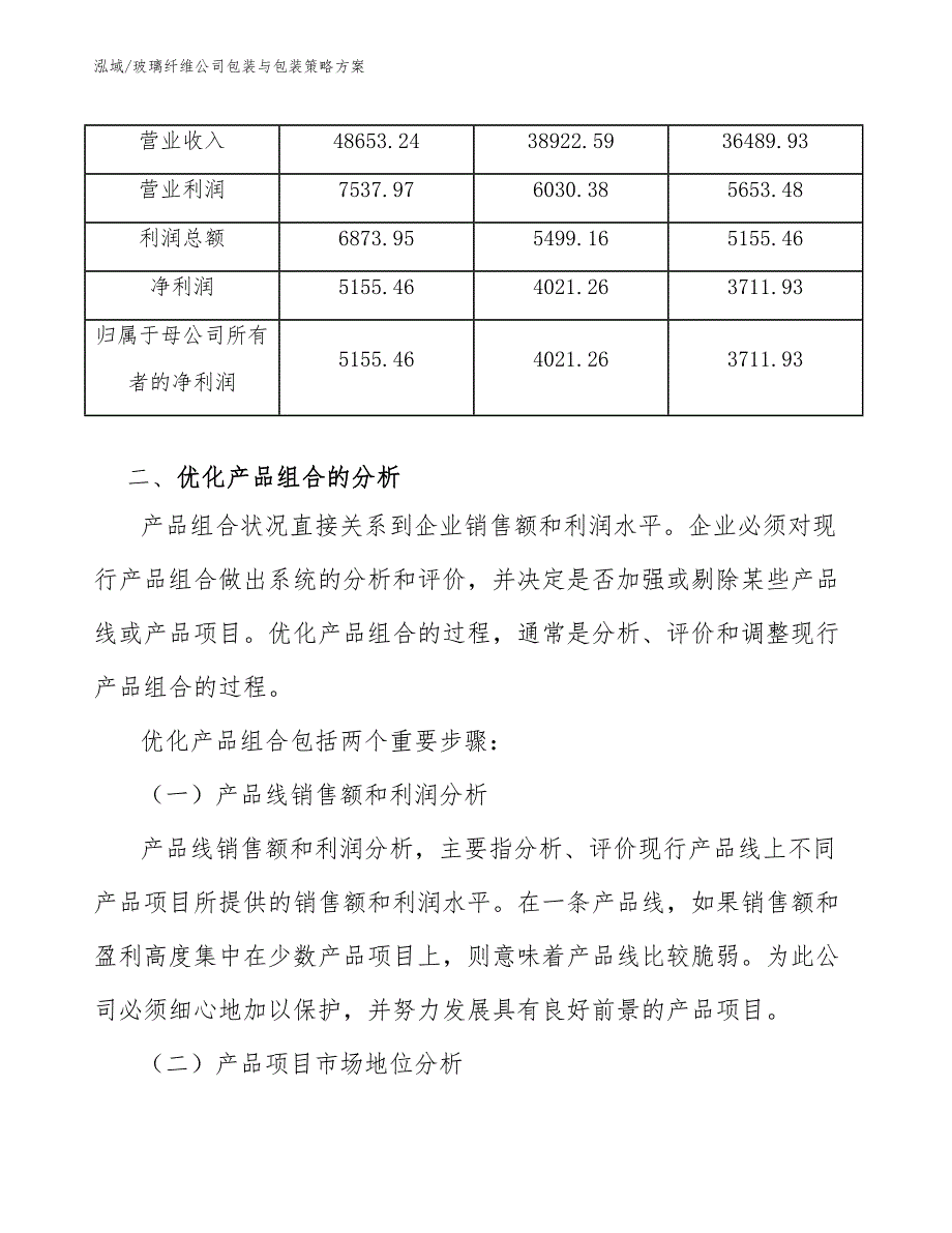 玻璃纤维公司包装与包装策略方案_第3页