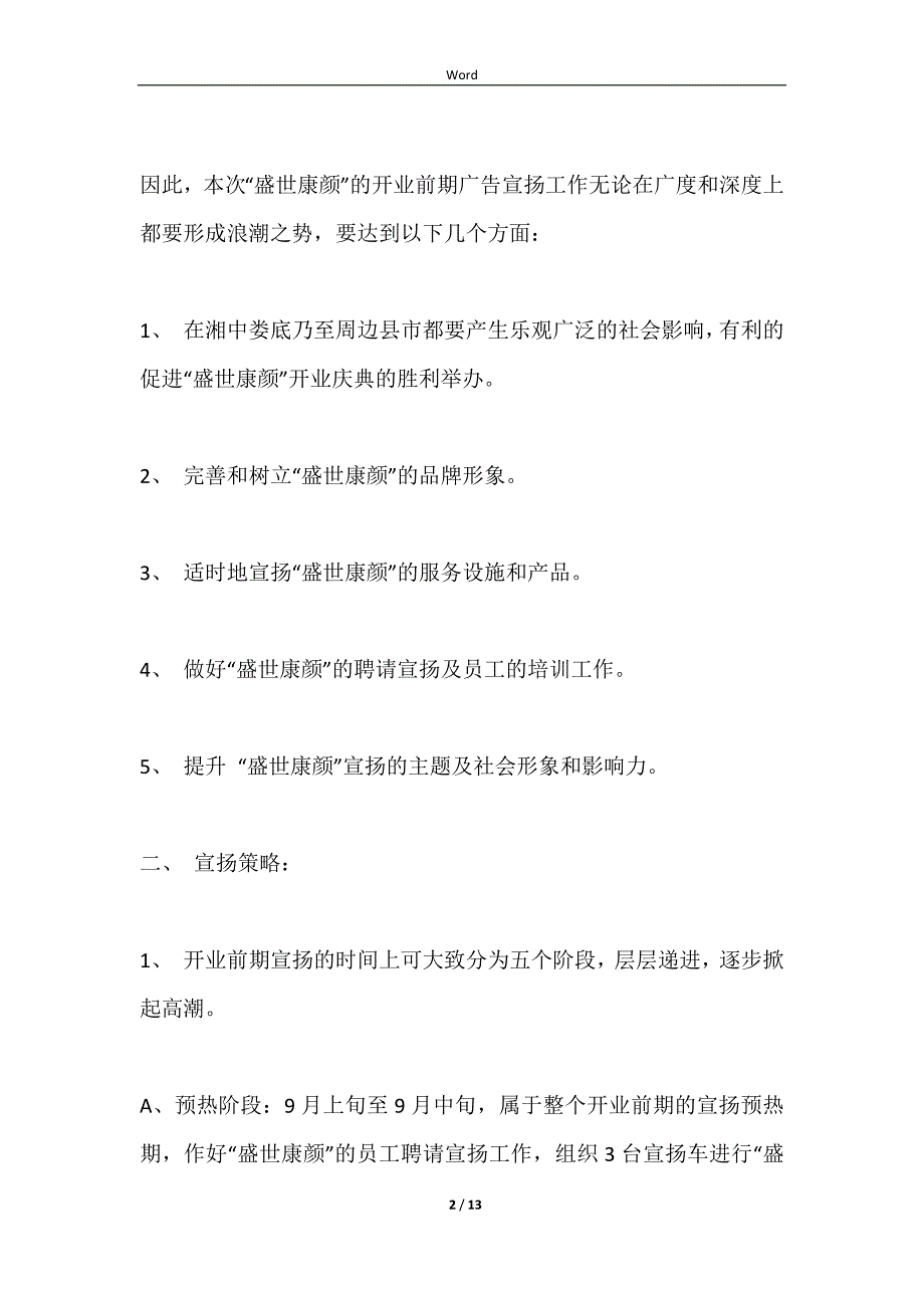 广告宣传方案策划样本_第2页