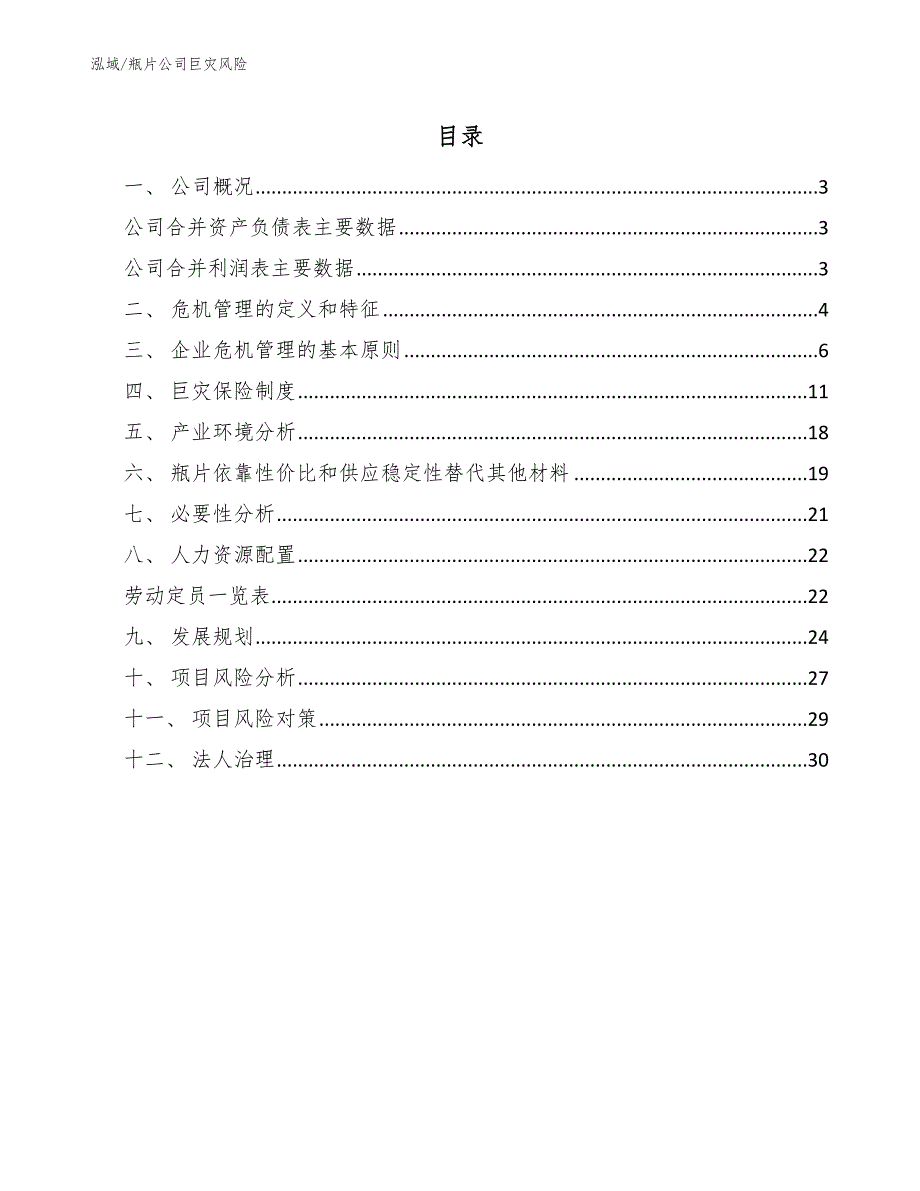 瓶片公司巨灾风险（参考）_第2页