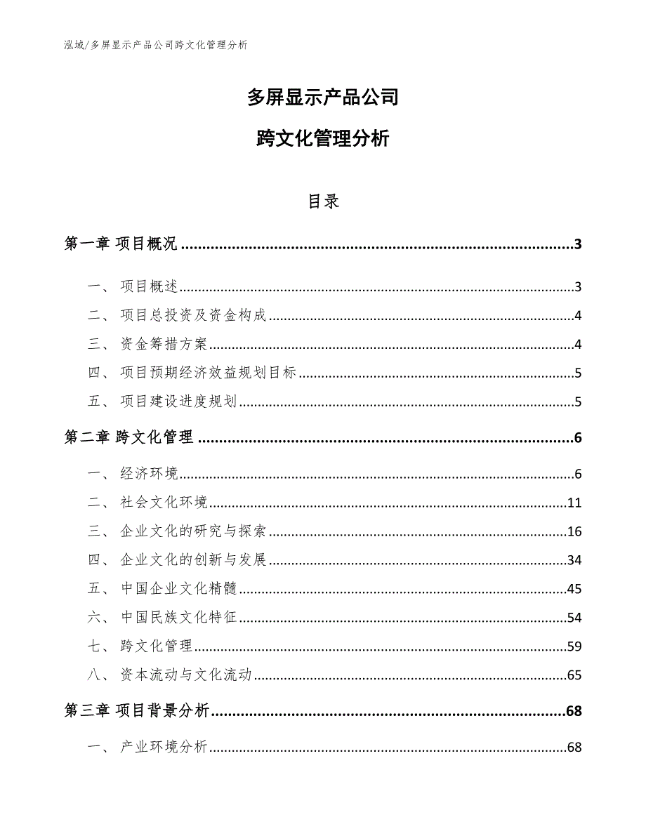 多屏显示产品公司跨文化管理分析（参考）_第1页