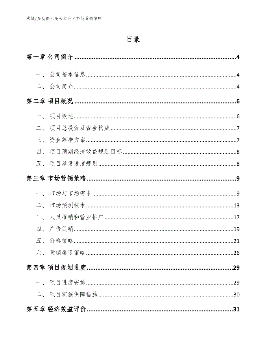 多功能乙纶长丝公司市场营销策略_参考_第2页