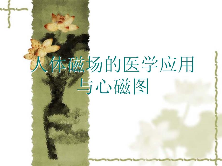 人体磁场的医学应用与心磁图解析ppt课件_第1页