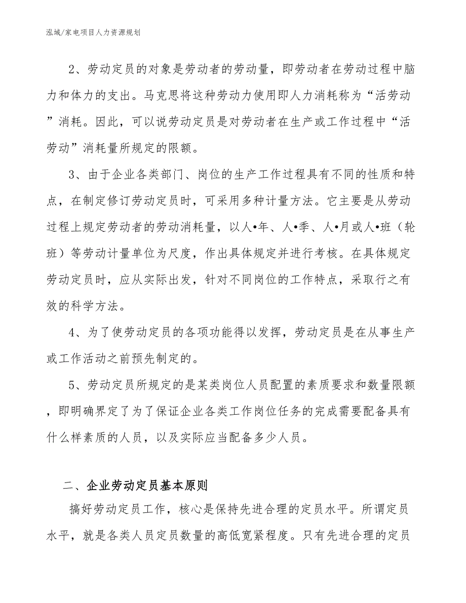 家电项目人力资源规划_范文_第4页