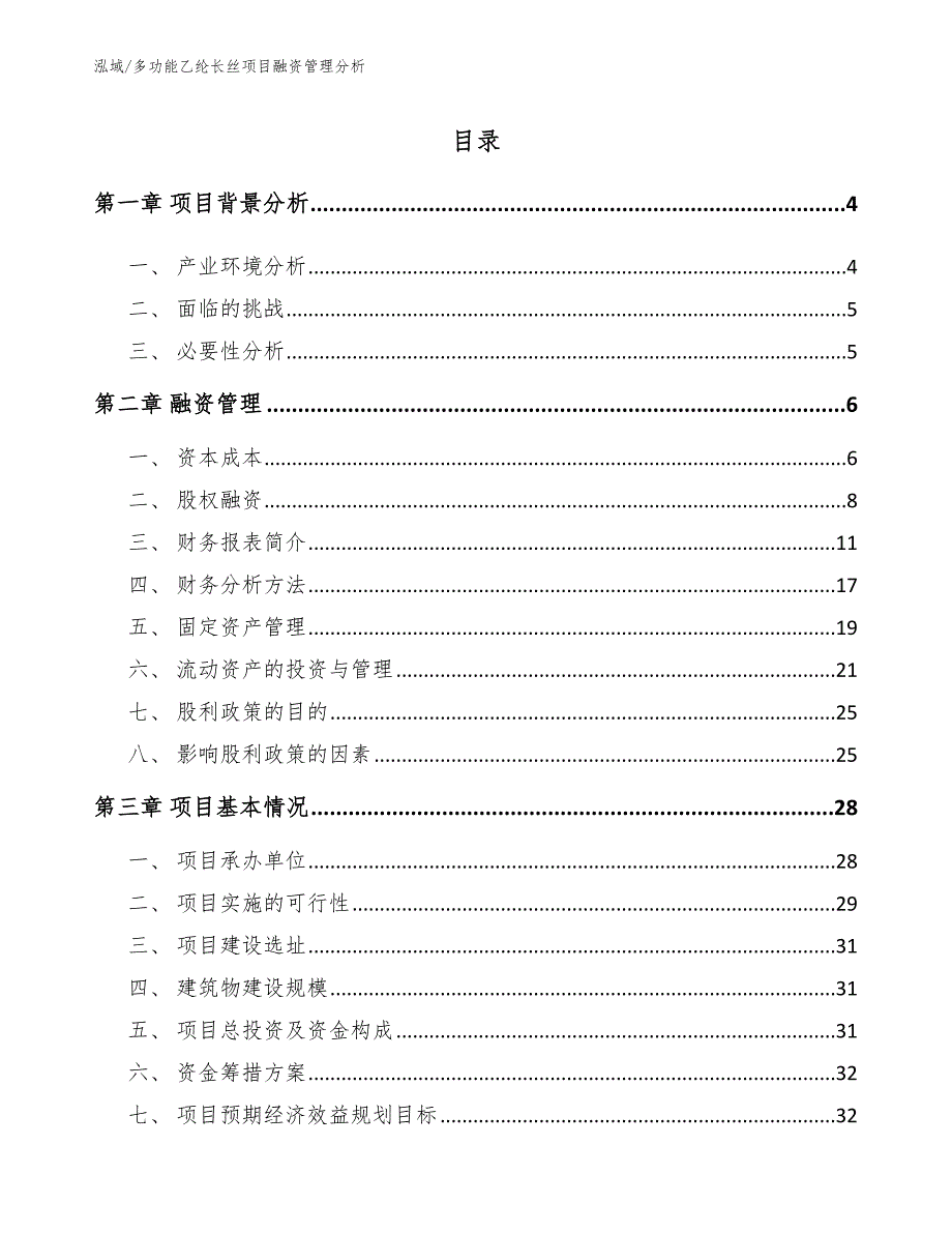 多功能乙纶长丝项目融资管理分析_第2页