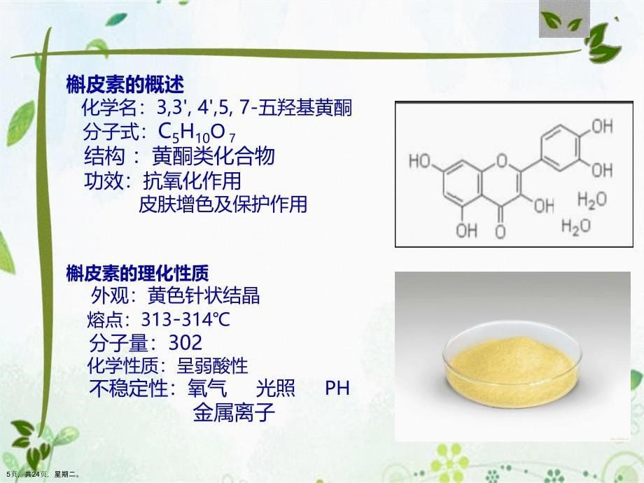毕业论文答辩槲皮素脂质纳米粒的制备与表征演示文稿_第5页