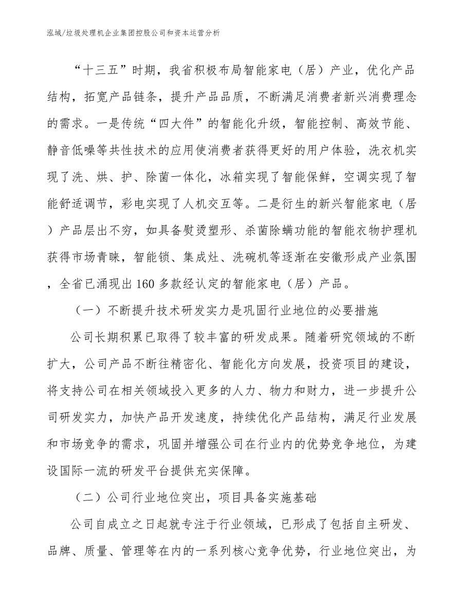 垃圾处理机企业集团控股公司和资本运营分析（范文）_第5页