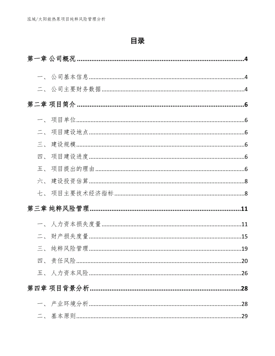 太阳能热泵项目纯粹风险管理分析（范文）_第2页