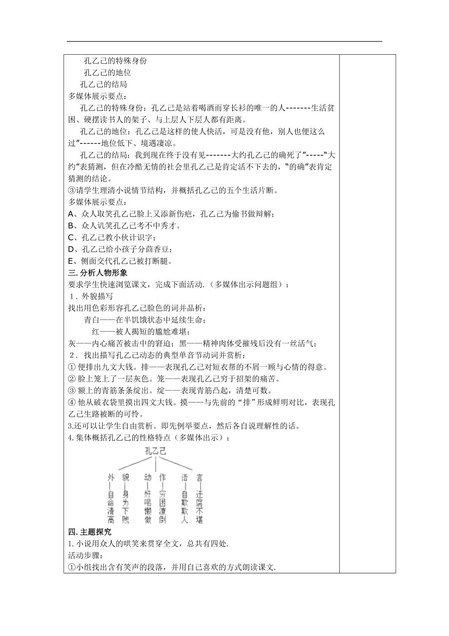 天津市小王庄中学九年级语文下册《孔乙己》教案（人教版）_第2页