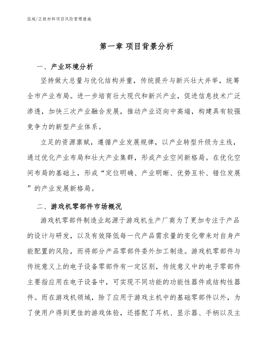 正极材料项目风险管理措施（范文）_第4页