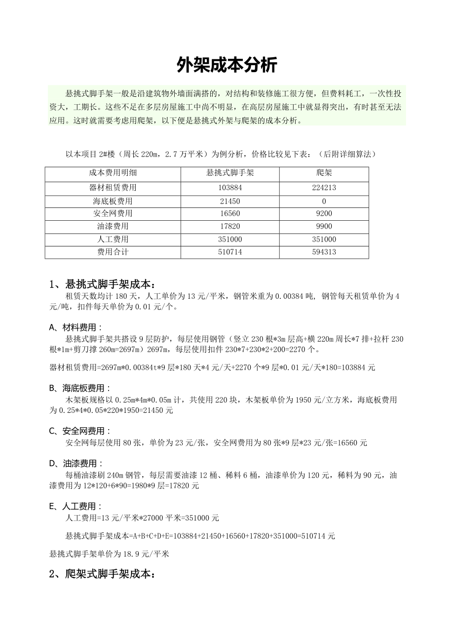 脚手架成本分析_第1页
