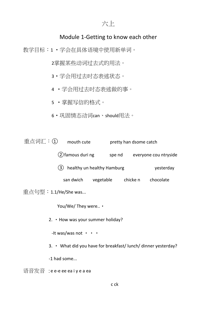 沪教牛津版六年级知识点总结归纳_第1页