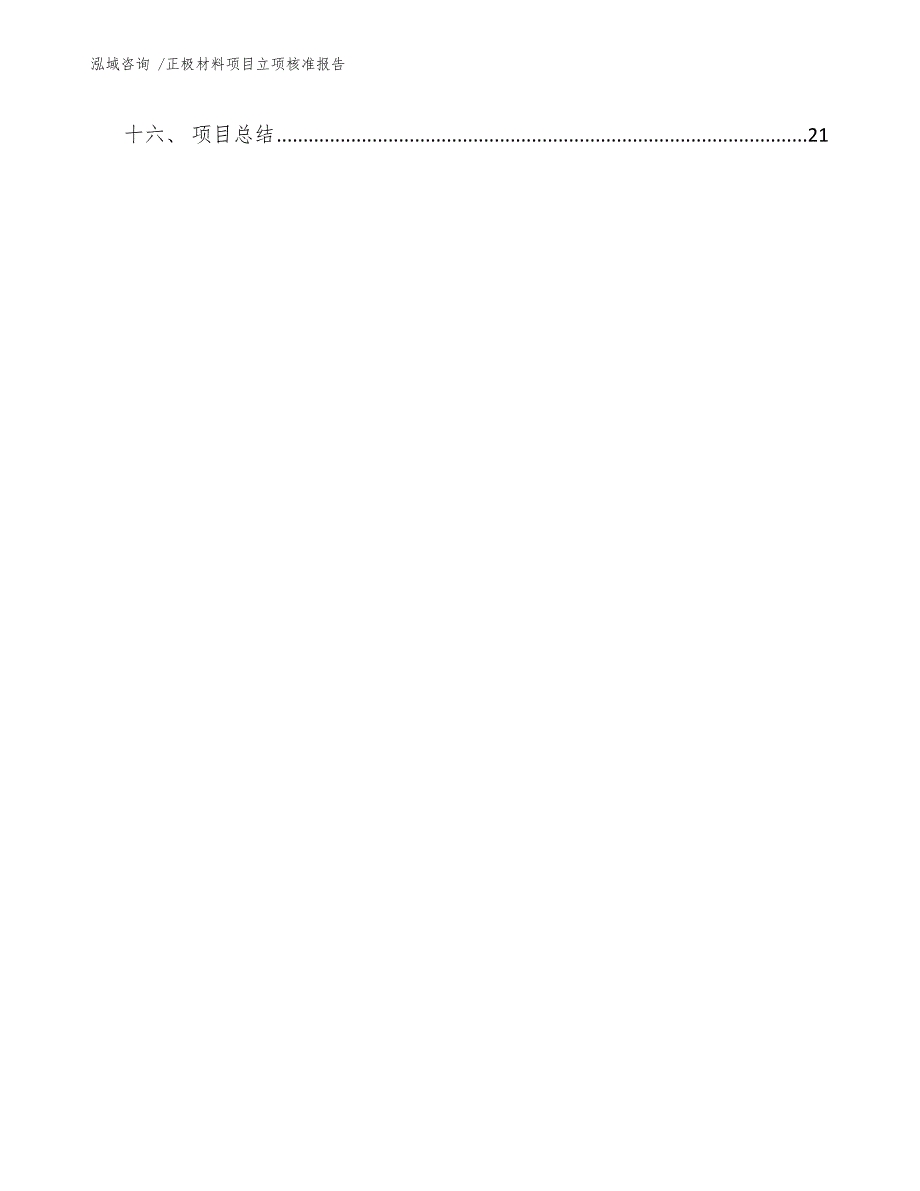 正极材料项目立项核准报告-（模板范文）_第4页