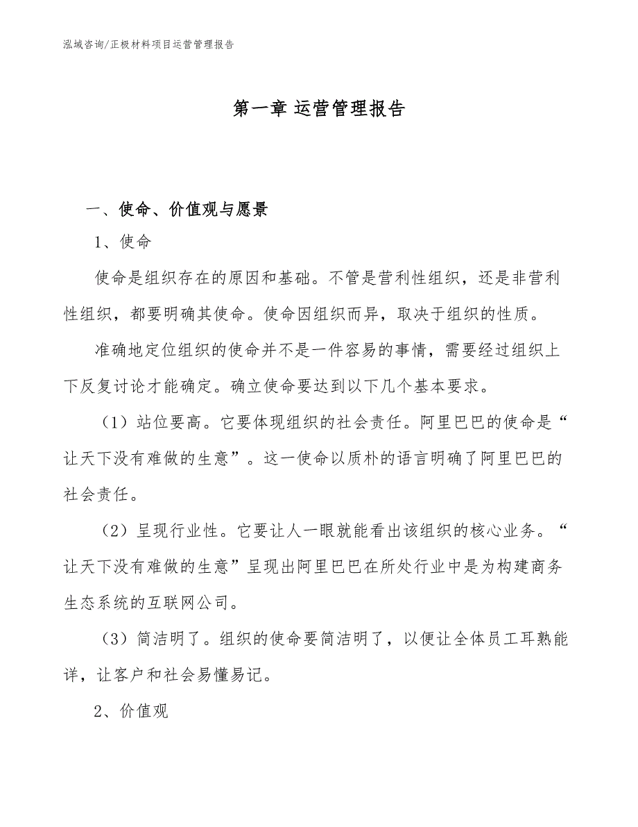 正极材料项目运营管理报告_参考_第3页