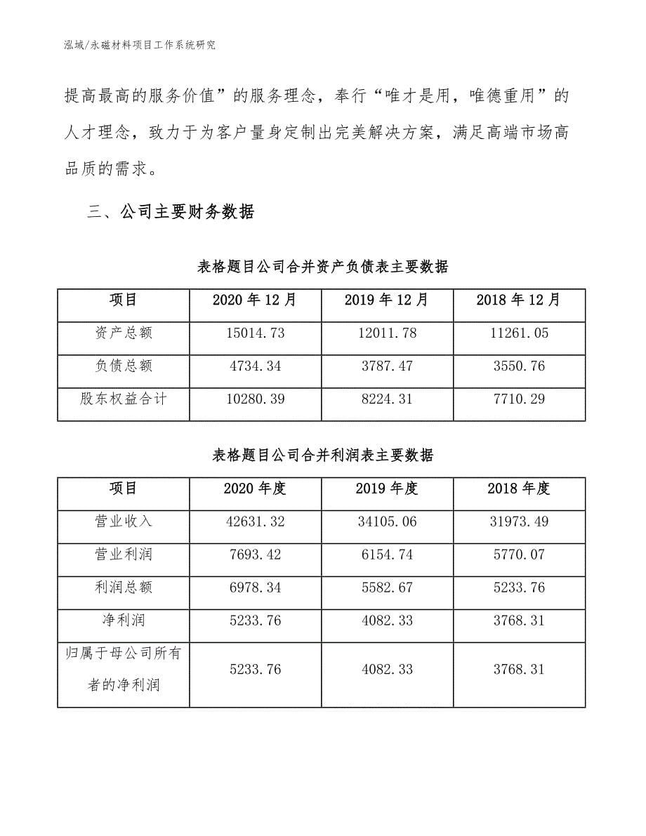 永磁材料项目工作系统研究_第5页