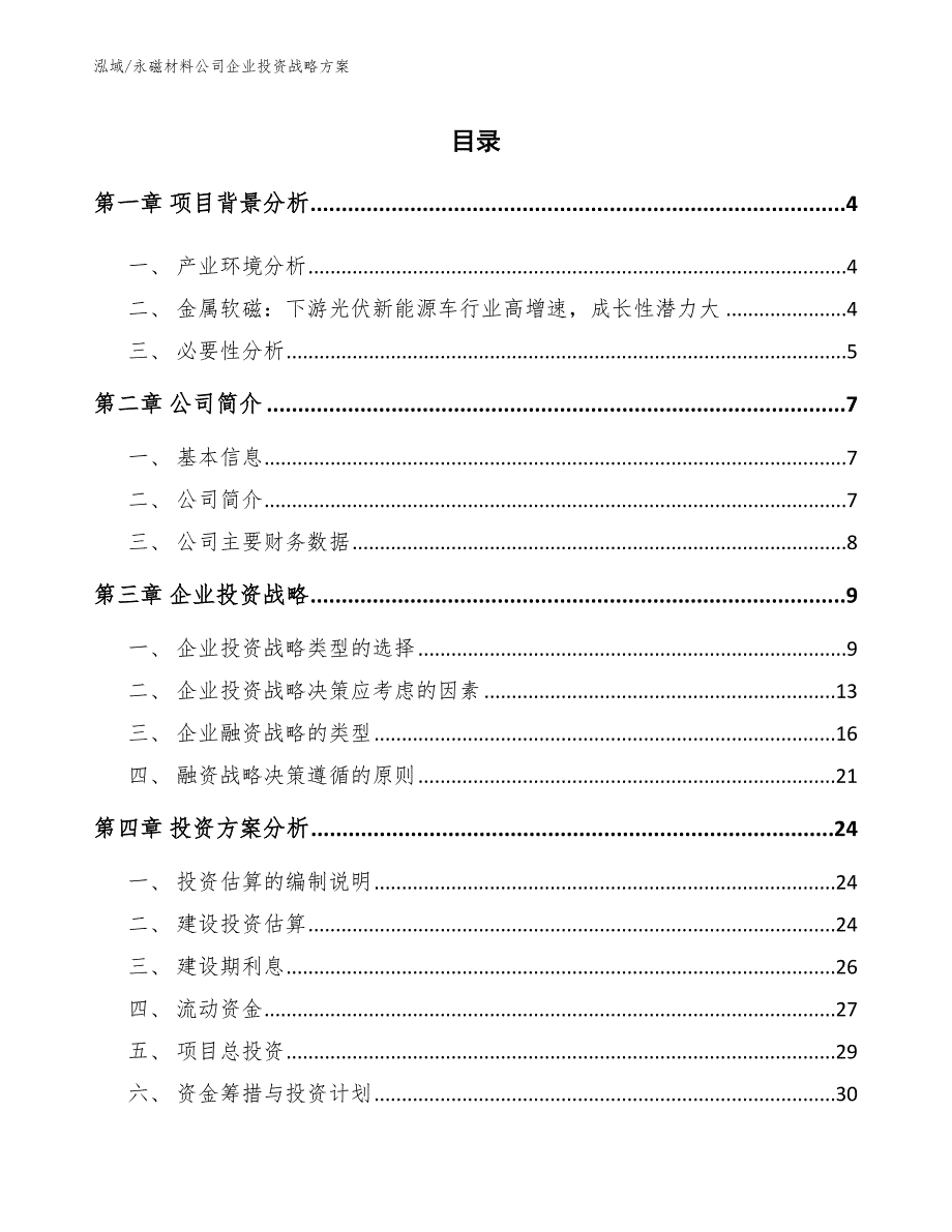 永磁材料公司企业投资战略方案_第2页