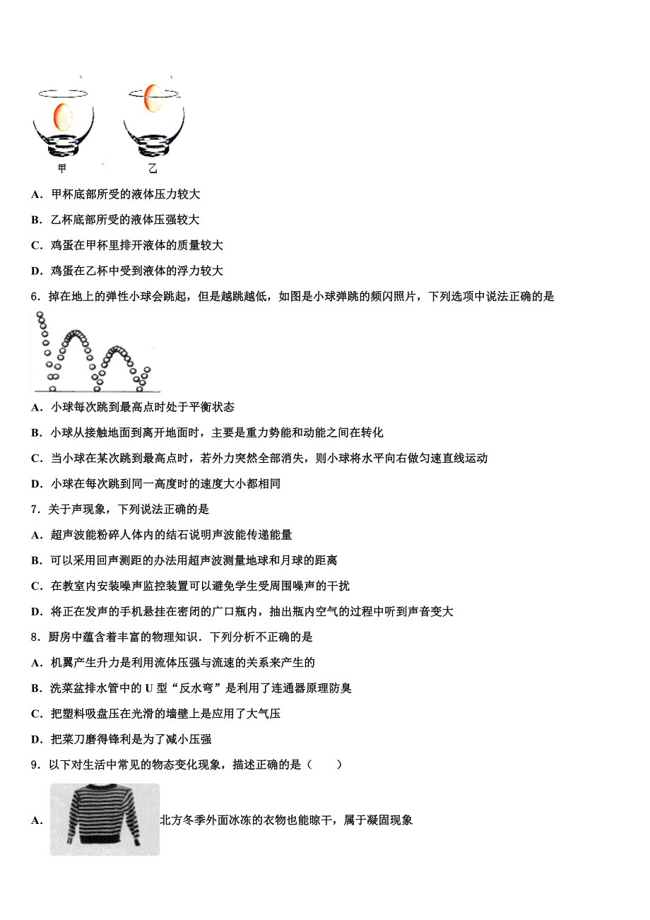 2022学年苏州市工业园区重点中学中考二模物理试题（含答案解析）_第2页