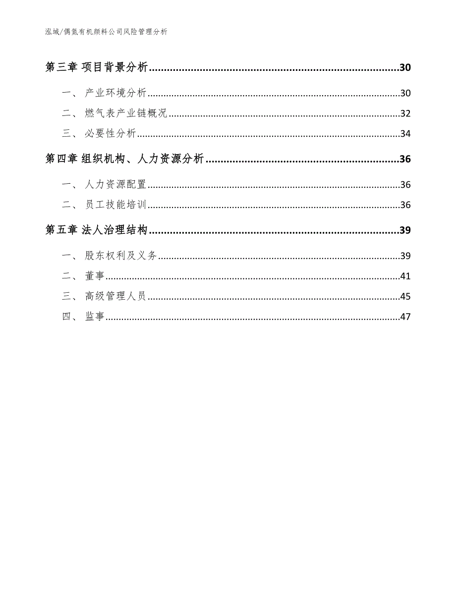 偶氮有机颜料公司风险管理分析（参考）_第3页