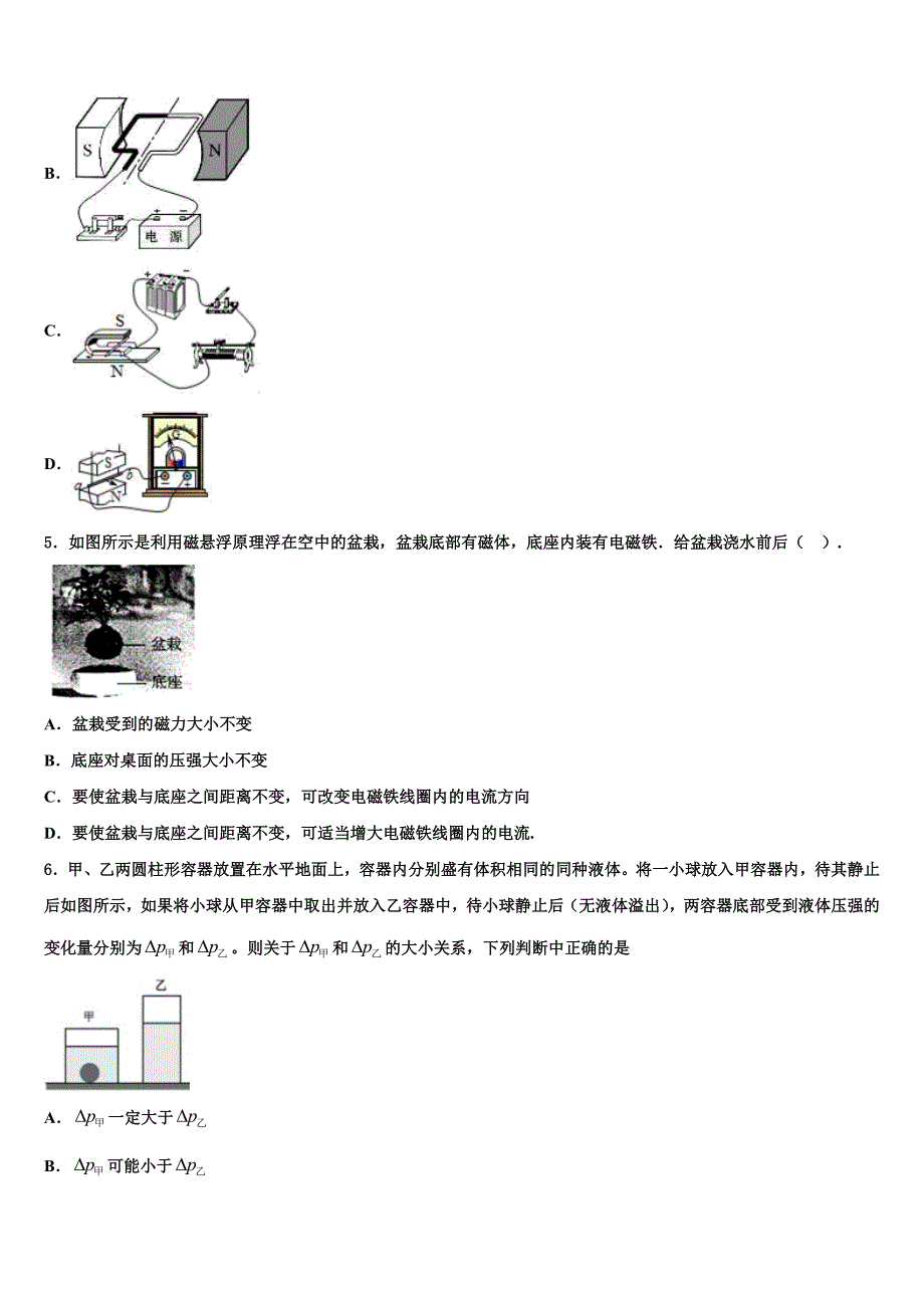 湖北省襄阳市枣阳市太平三中学2021-2022学年中考二模物理试题含解析_第2页