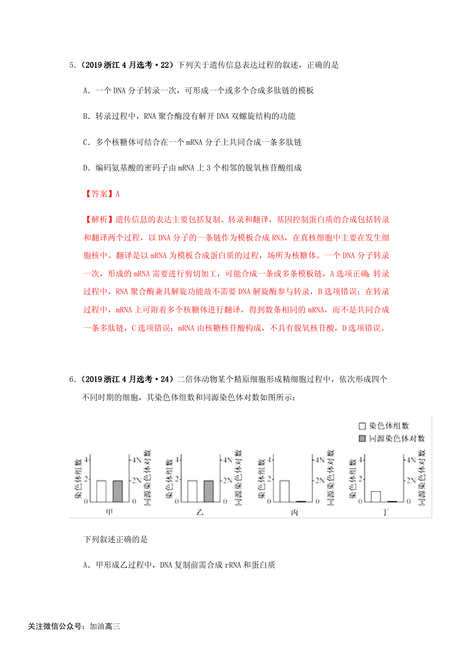 专题七：遗传的分子基础与细胞基础_第4页