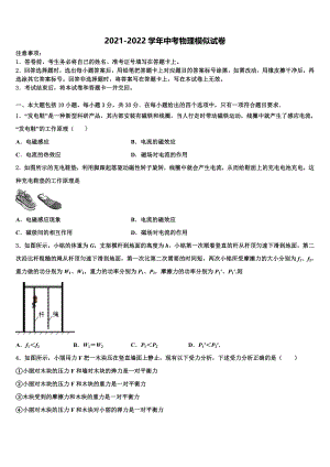 2022年山东省威海乳山市中考四模物理试题含解析