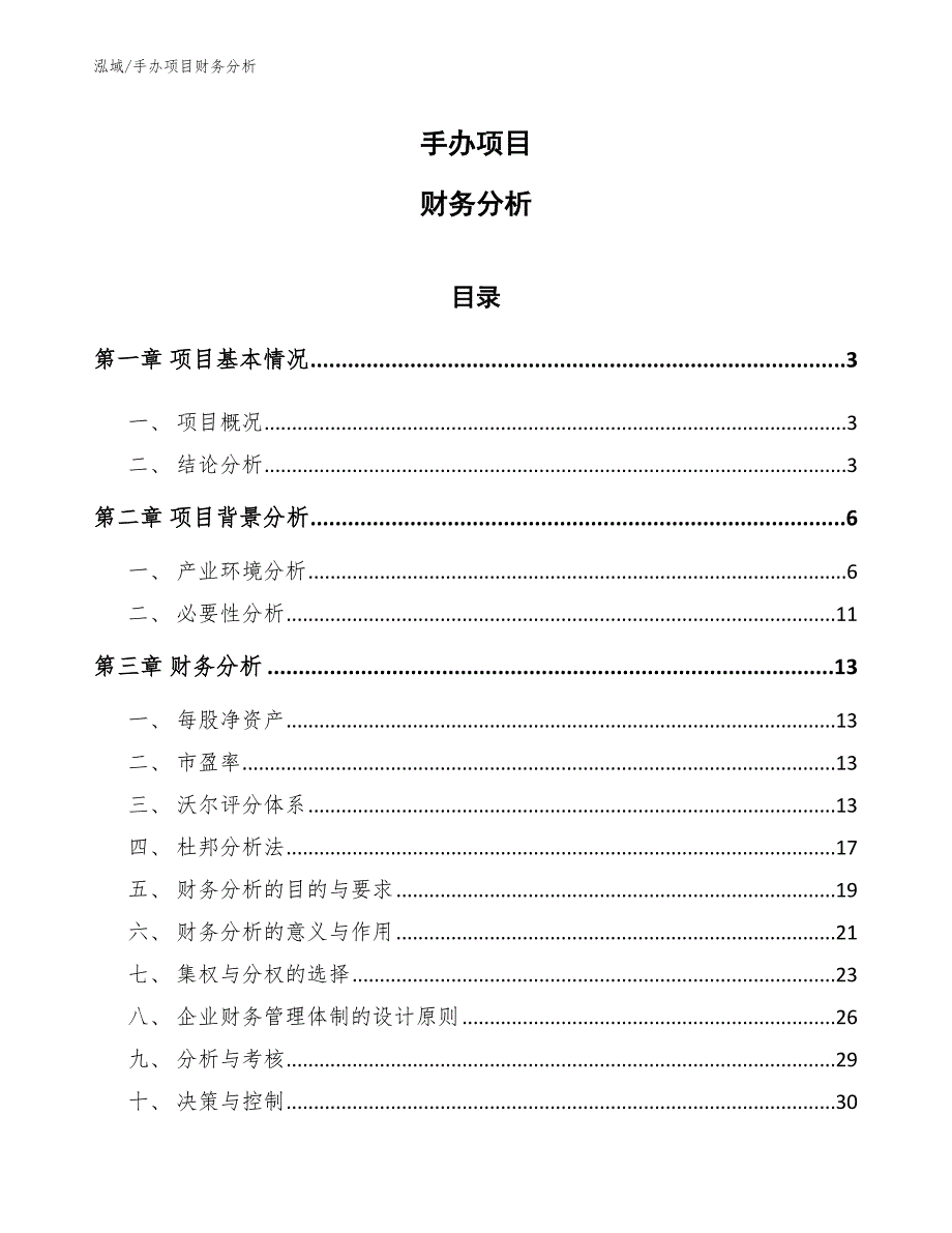 手办项目财务分析【参考】_第1页