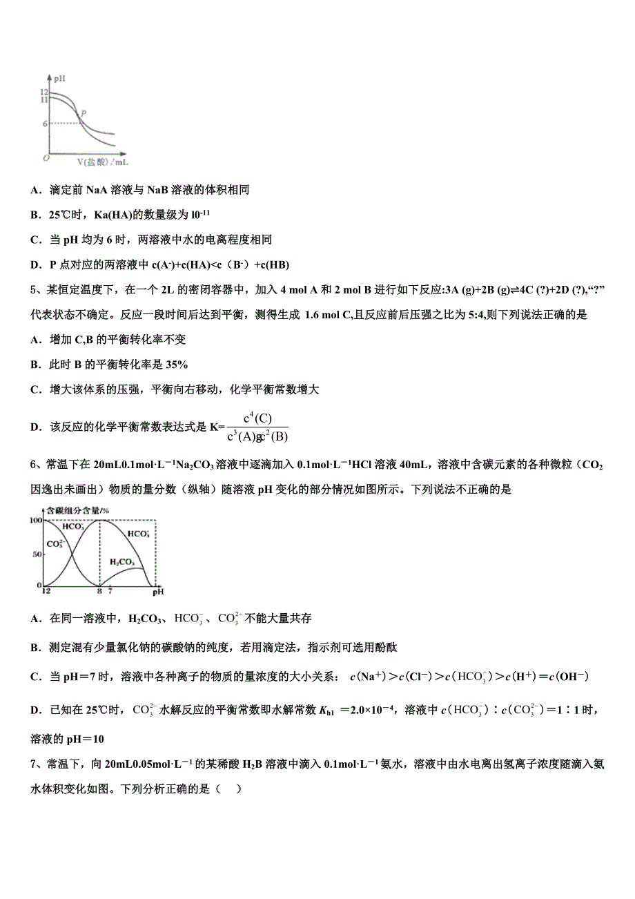 2022学年陕西省子洲中学高考化学四模试卷（含答案解析）_第2页