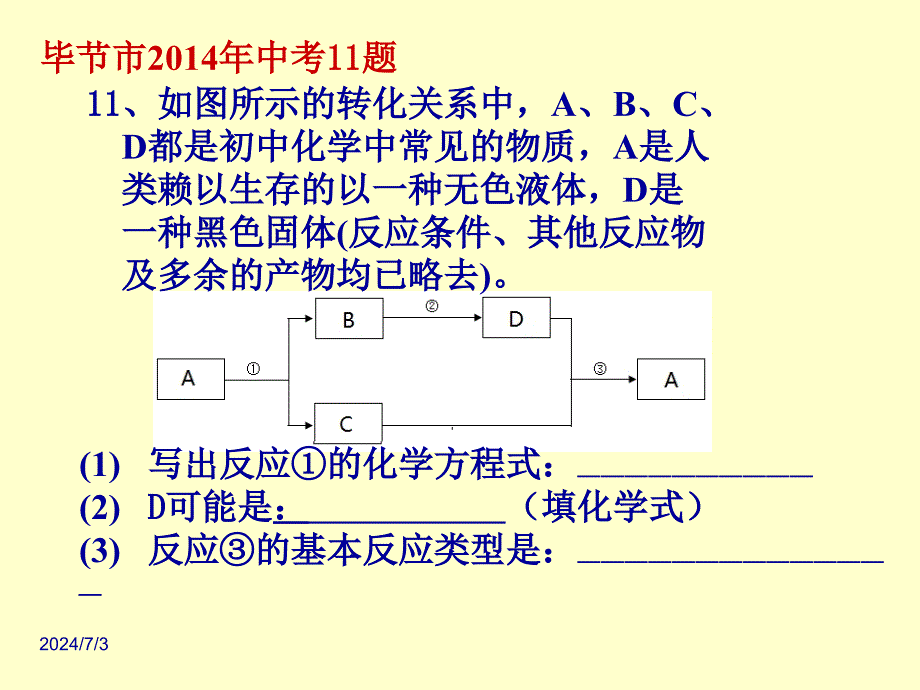 2015九年级化学专题推断题复习课件ppt_第3页