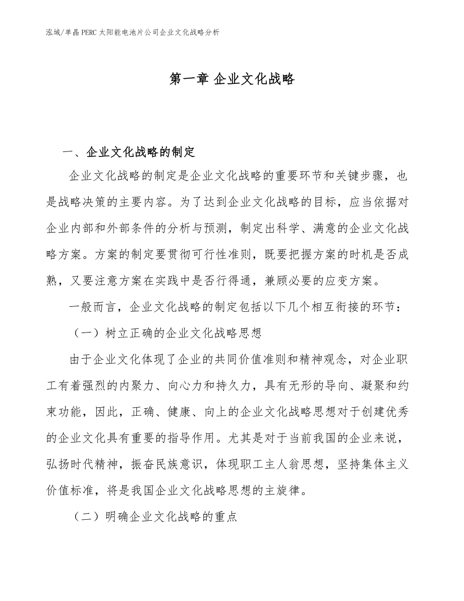 单晶PERC太阳能电池片公司企业文化战略分析_第3页