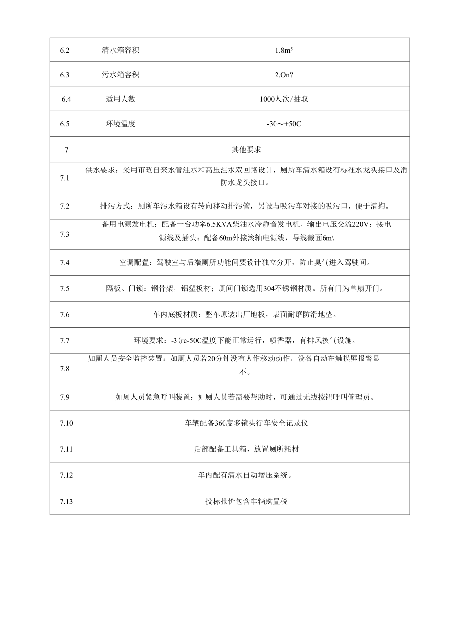 移动式大巴公厕车技术参数_第3页