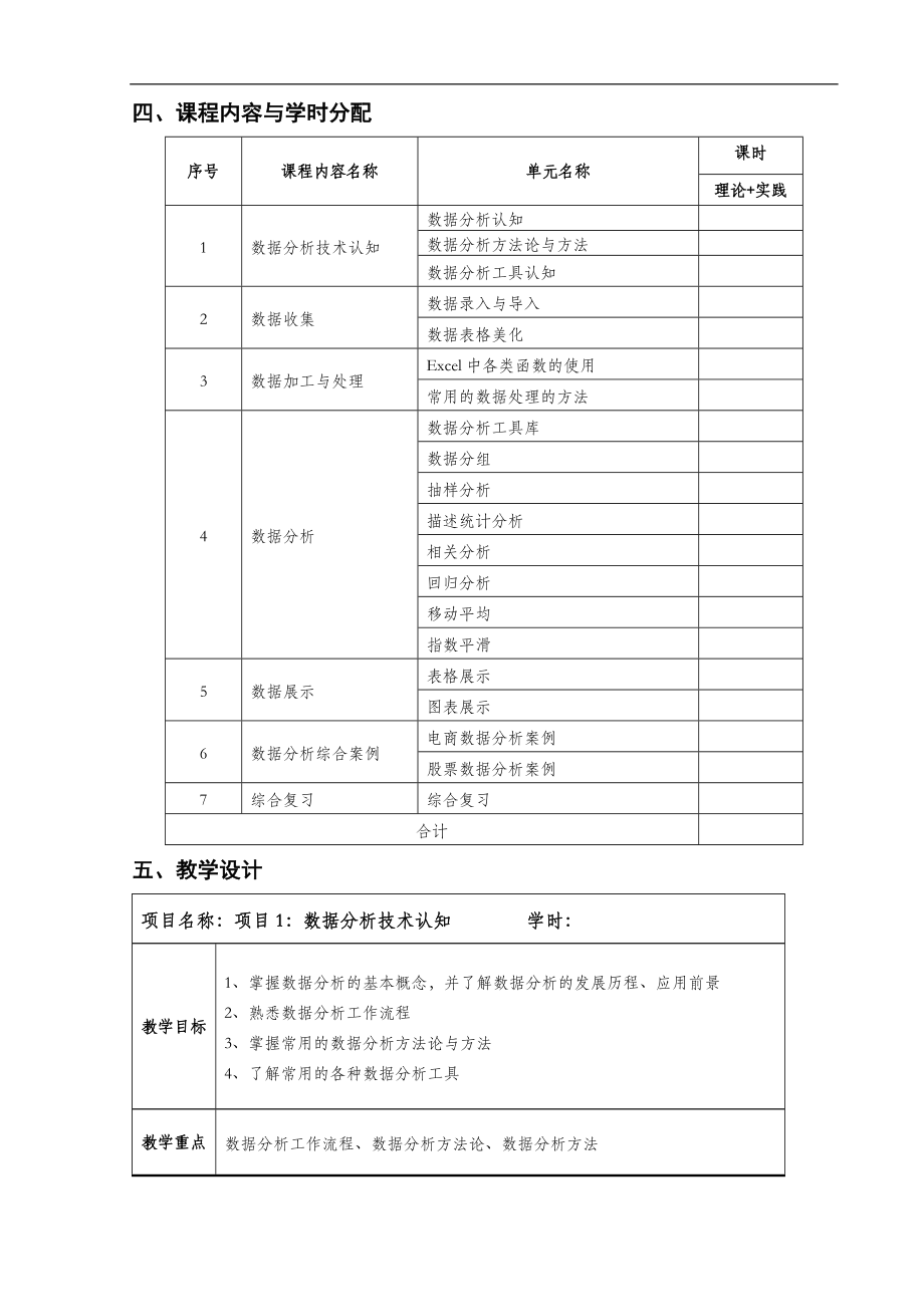 《EXCEL数据分析基础与案例实战》-教学大纲_第3页