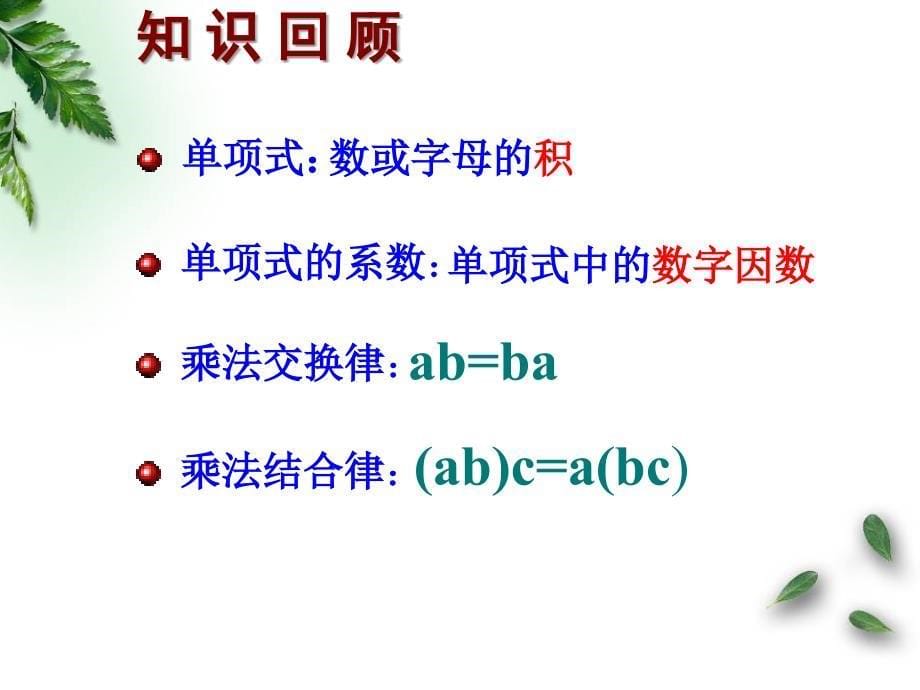 新人教版八年级数学14.1.4整式的乘法-单项式乘单项式_第5页