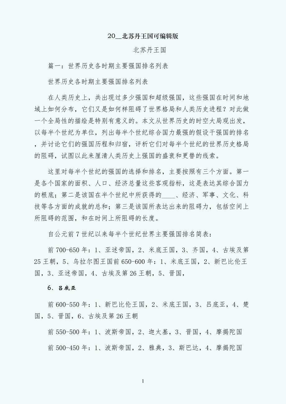 北苏丹王国可编辑版_第1页