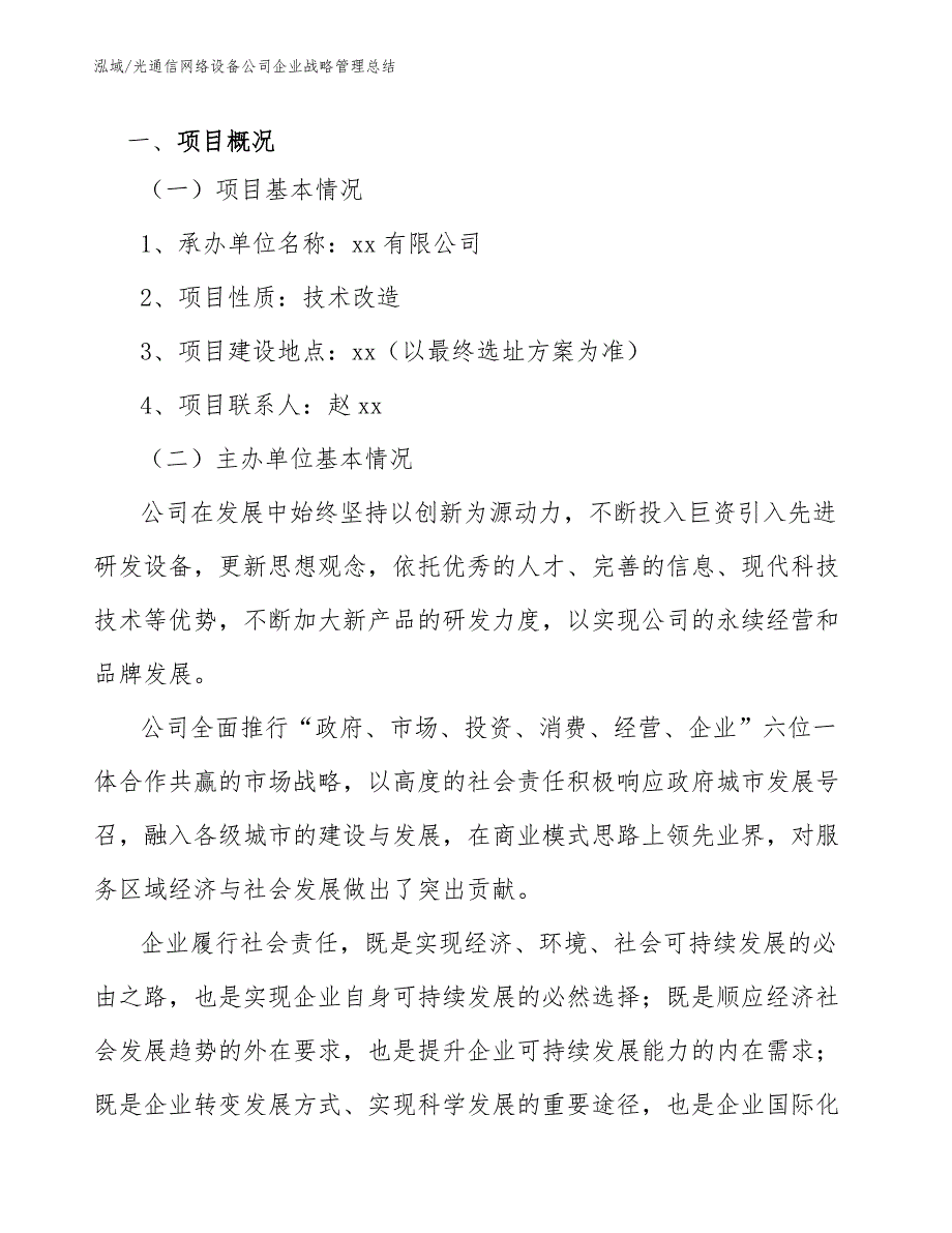 光通信网络设备公司企业战略管理总结（参考）_第3页