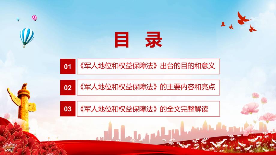 专题课件实现强国兴军的战略考量解读2021年《军人地位和权益保障法》实用PPT模板_第3页