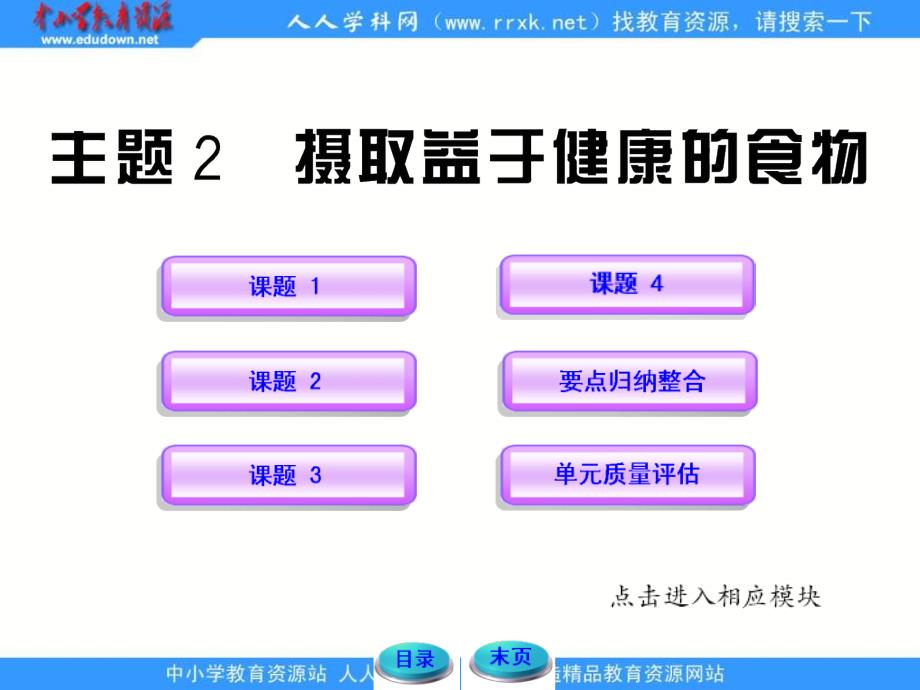 2013鲁科版选修1主题二《摄取益于健康的食物》ppt课件_第1页