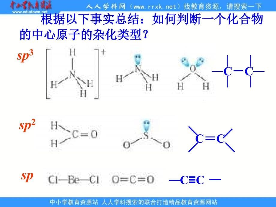 2013人教版选修3第二节《分子的立体结构》ppt课件_第5页