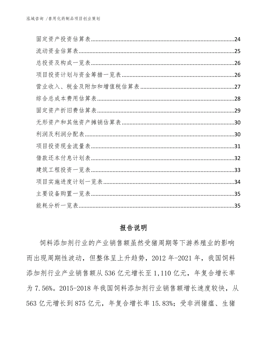 兽用化药制品项目创业策划（范文参考）_第2页