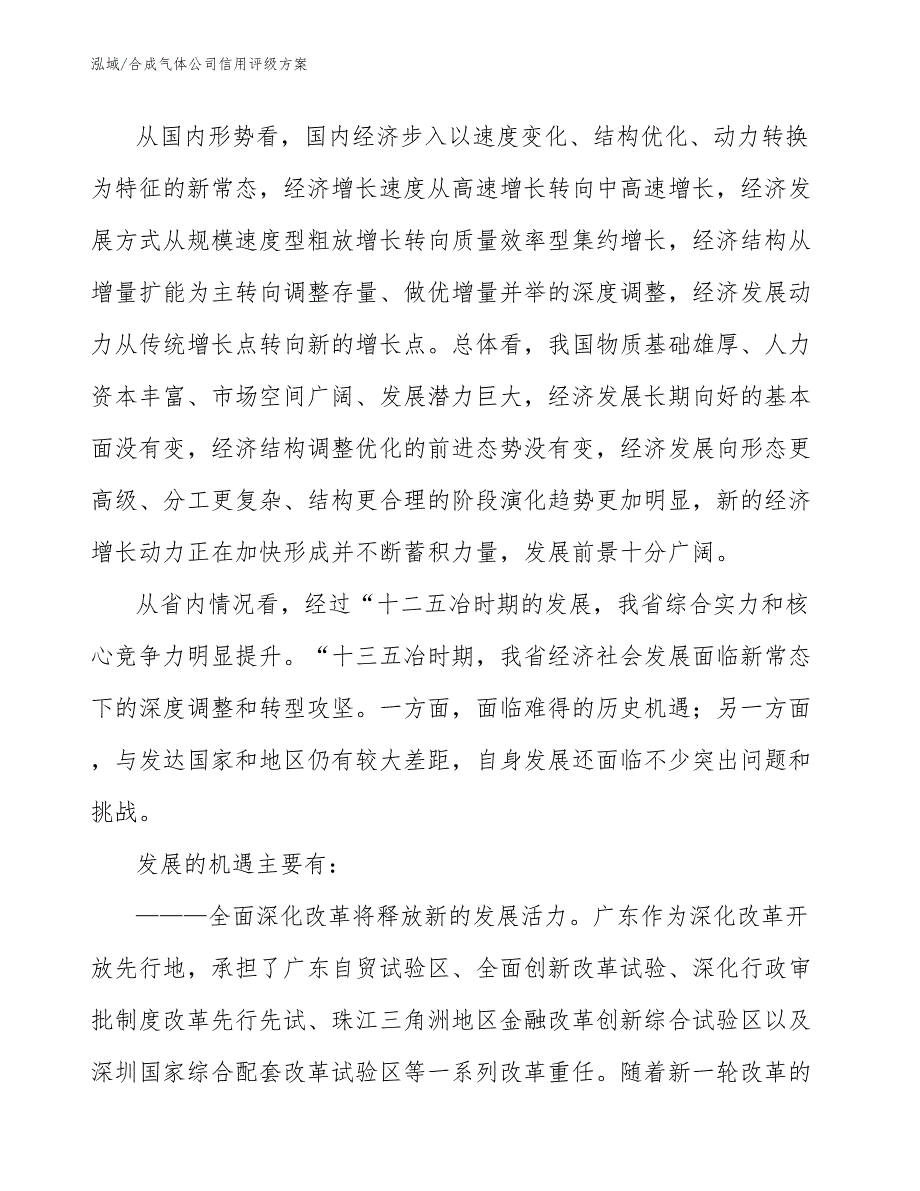 合成气体公司企业信用评级框架和程序分析（参考）_第3页