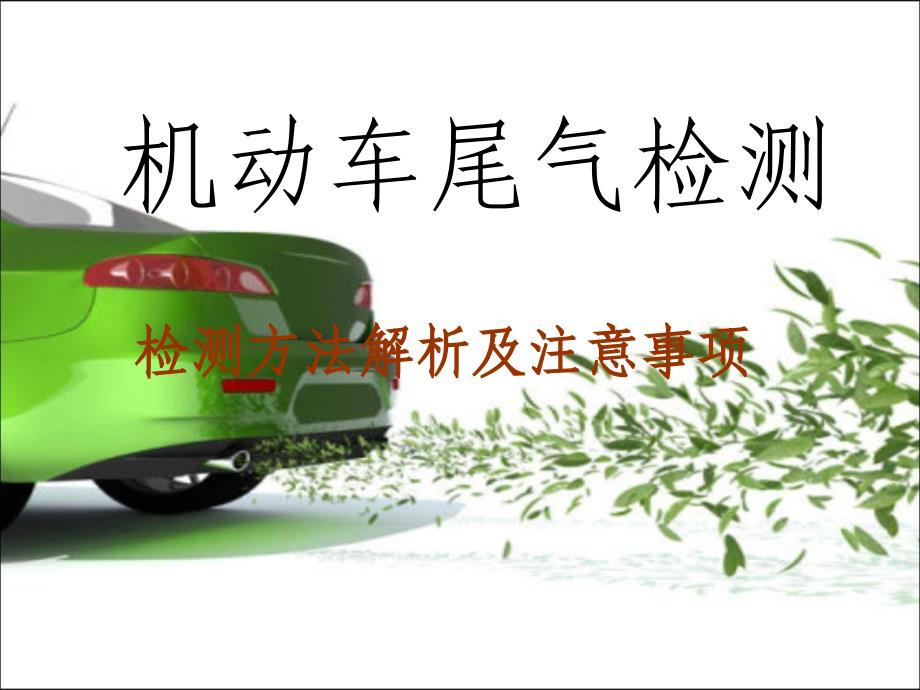 机动车尾气检测方法及注意事项课件_第1页